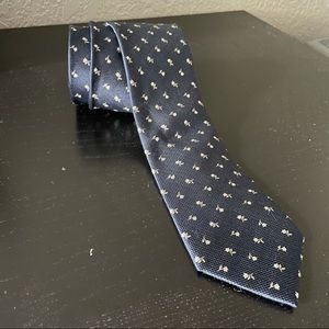 ZARA navy blue tie floral